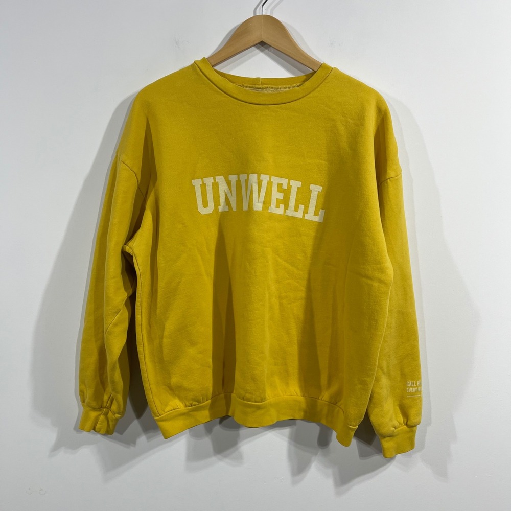 Call Her‎ Daddy Unwell Sweatshirt Yellow Crewneck Podcast Merch Womens Large